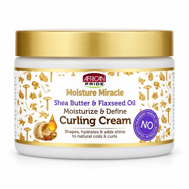 African Pride Moisture Miracle Shea Butter & Flaxseed Oil Curling Cream 340 gr