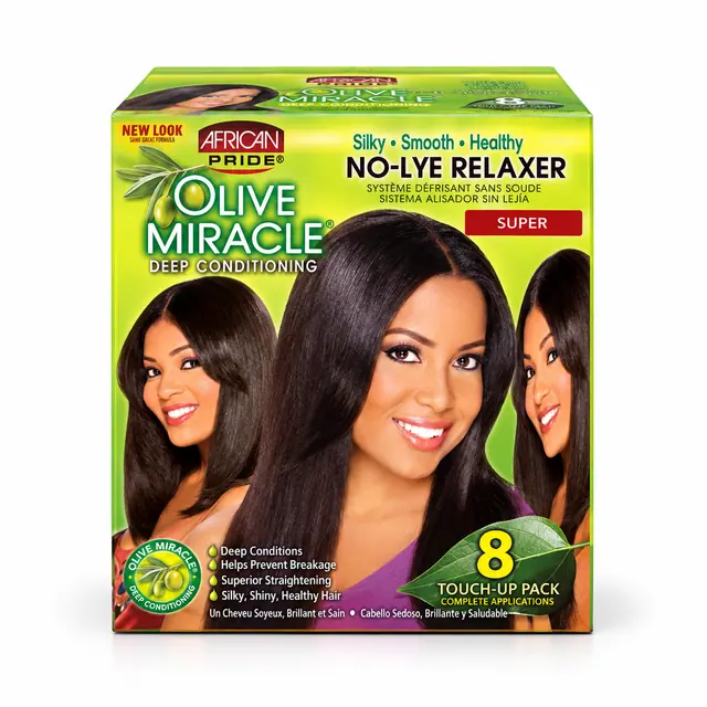 African Pride Olive Miracle Deep Conditioning Anti-breakage No-lye Relaxer - Super