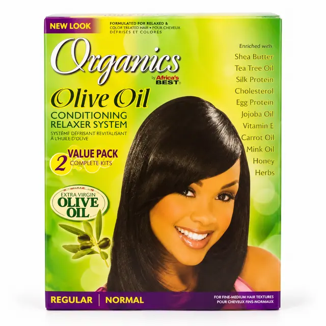 Africa's Best Organics Olive Oil Conditioning Relaxer System -twin Pack Regular