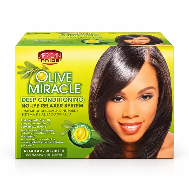 African Pride Olive Miracle Deep Conditioning Anti-breakage No-lye Relaxer - Regular