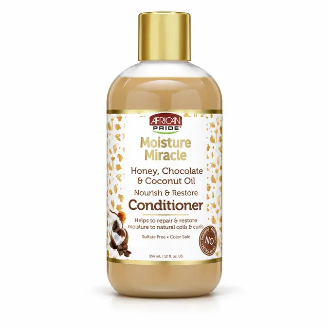 African Pride Moisture Miracle Honey, Chocolate & Coconut Oil Nourish & Restore Conditioner 354 ml