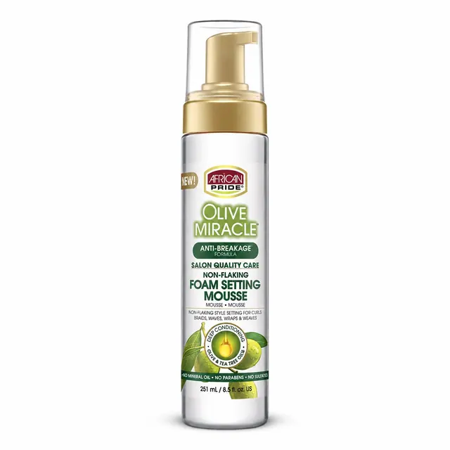 African Pride Olive Miracle Foam Setting Mousse 8.5oz