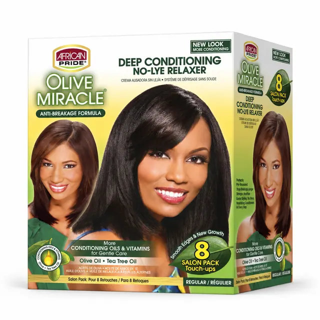 African Pride Olive Miracle 8 Touch-Up Relaxer Kit Regular