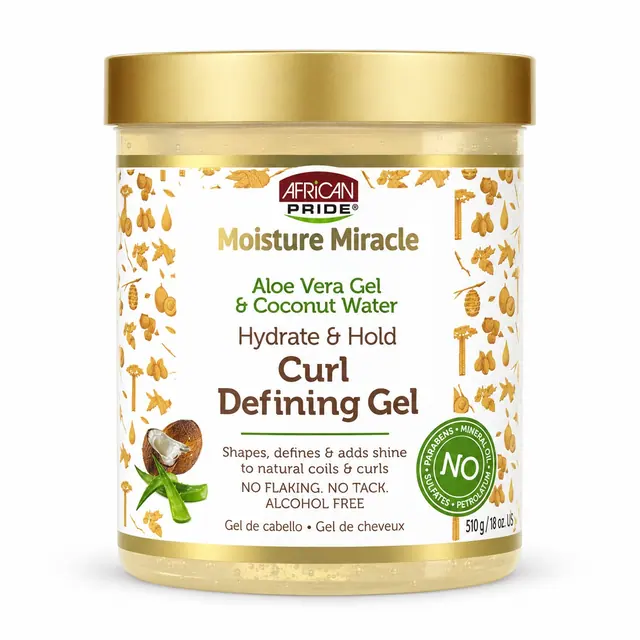African Pride Aloe & Coconut Water Hydrate & Hold Curl Defining Gel 510 gr