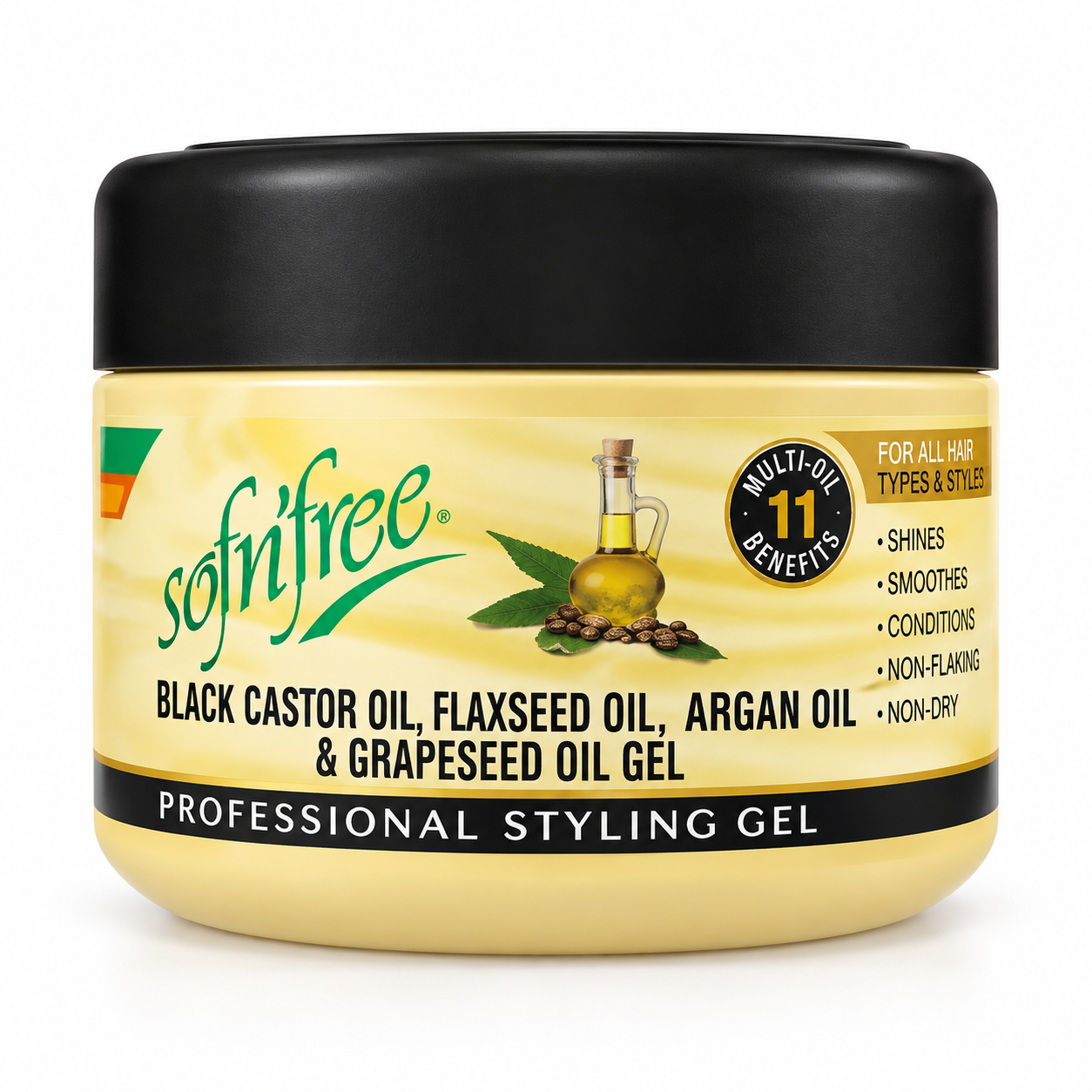 Sof n'free Styling Gel Black Castor Oil 250ml