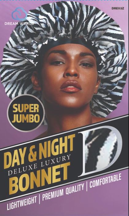 Dream World Day & Night Delux Luxury Bonnet Super Jumbo - Zebra