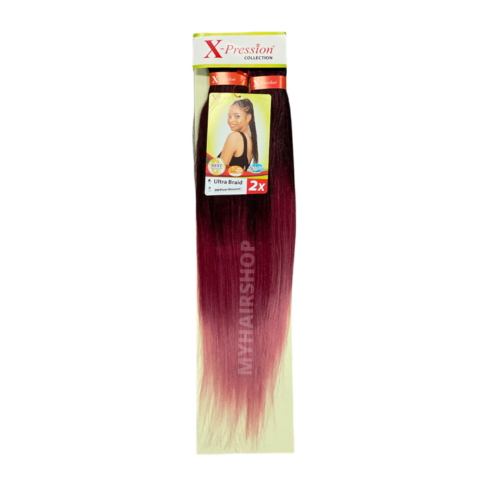 X-Pression Pre-Stretched Braid Om-Plum Blossom