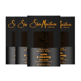 SheaMoisture African Black Soap Calm & Clearing Bar Soap 4 Pack 4 x 227 g