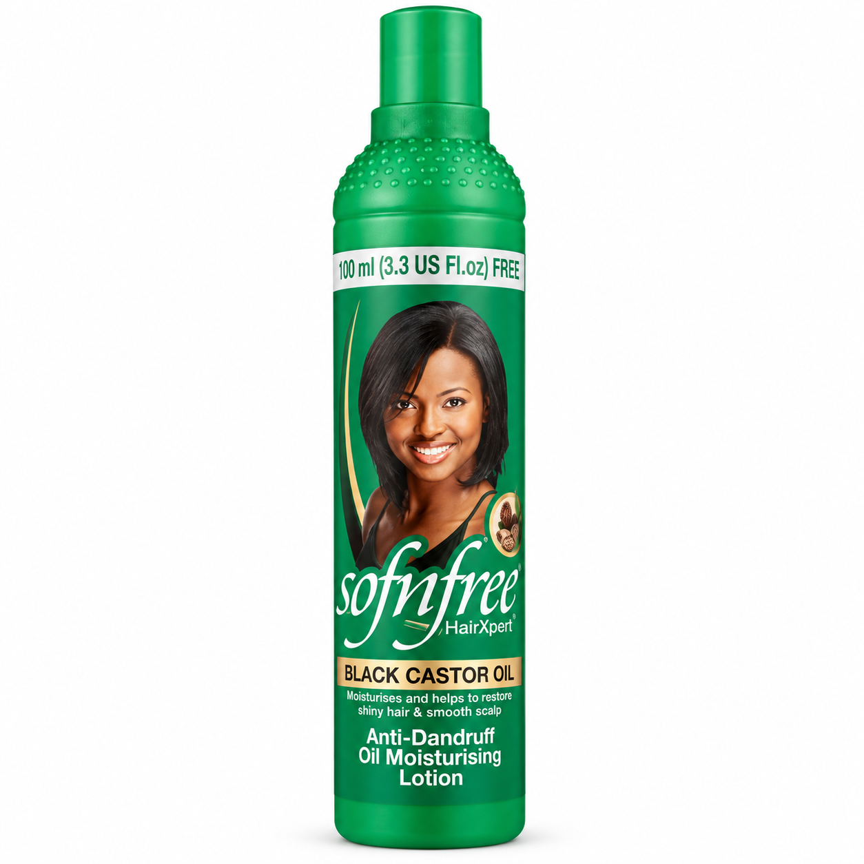 Sof n'free Black Castor Oil Anti-Dandruff Oil Moisturising Lotion 350ml