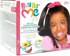 Just For Me No-lye Conditioning Creme Relaxer Kit - Super