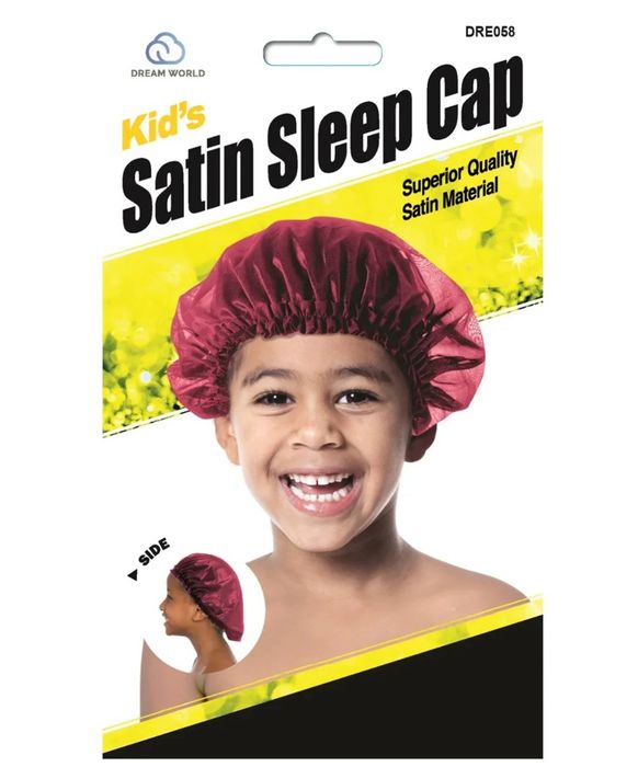 DREAM WORLD KIDS – SATIN SLEEP CAP Black