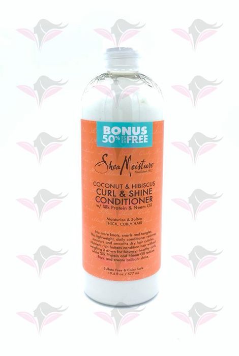SHEA MOISTURE COCONUT & HIBISCUS CURL & SHINE CONDITIONER 577ML BONUS SIZE LIMITED!!!