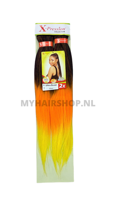 X-Pression Pre-Stretched Braid 2X 46 Inches #OM/Sunset