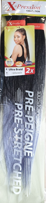 X-Pression Pre-Stretched Braid T1B-PeriWinkel