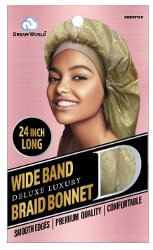 Dream World Wide Band Braid Bonnet XL Gold - DRE174TGD