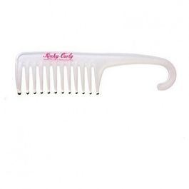 Kinky Curly Wide Tooth Shower Comb - White
